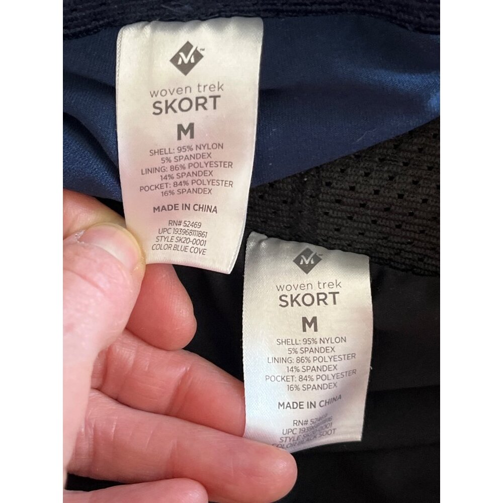 Skorts Bundle 2 Woven Trek Performance Athleisure Black Navy Sportswear Women M - Picture 4 of 12